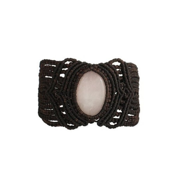 ZAD Jewelry - Rose Quartz Crochet Bracelet New Without Tags ZAD Jewelry - Rose Quartz Crochet Bracelet New Without Tags